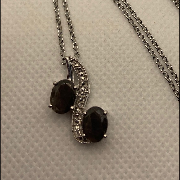 SILVER SAPPHIRE, STERLING SILVER PENDANT - Picture 5 of 8